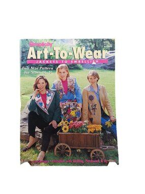 Simplicity Art-To-Wear Full Size Pattern Jackets To Embellish Sizes 10-16 Quilti